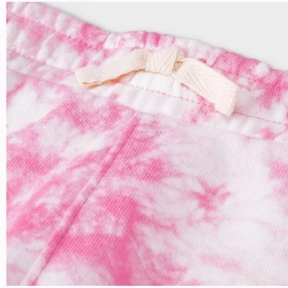 Nwt Cat and Jack Pink Tie Dye Joggers bottoms girl size 8 medium sweatpants - Picture 2 of 7